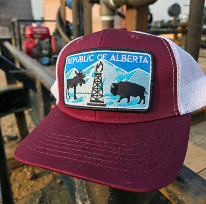 Burgundy Patch Hat - (Ice Blue) - Image 2